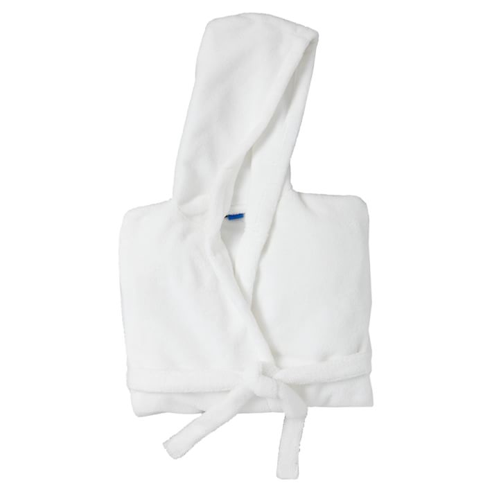 Classic Short Robe with Hood White Pottery Barn Teen