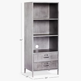 Locker 24&quot; Bookcase with Storage Drawers