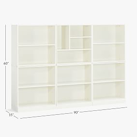 Stack Me Up Wall Bookcase with Mixed Shelf