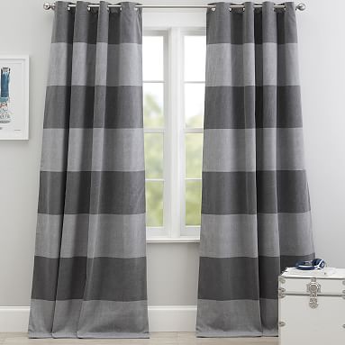 Bold Stripe Blackout Curtain Set | Pottery Barn Teen