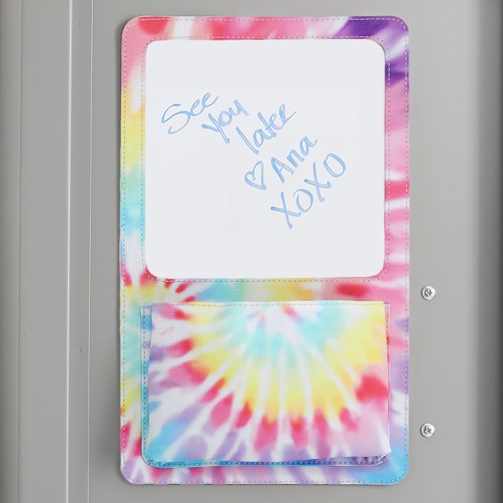 Rainbow Tie Dye Locker Organizer with Dry Erase Pottery Barn Teen