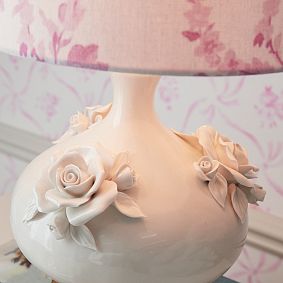 LoveShackFancy Pink Floral Table Lamp