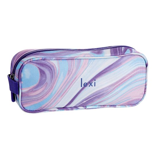 Gear-Up Pink/Purple Marble Pencil Case | Pottery Barn Teen