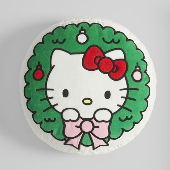 Hello Kitty® Wreath Pillow Pottery Barn Teen
