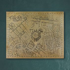 Magic World Hufflepuff Castle Map Poster The Marauders Map Canvas