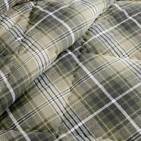 Wren Plaid Flannel Sherpa Back Comforter