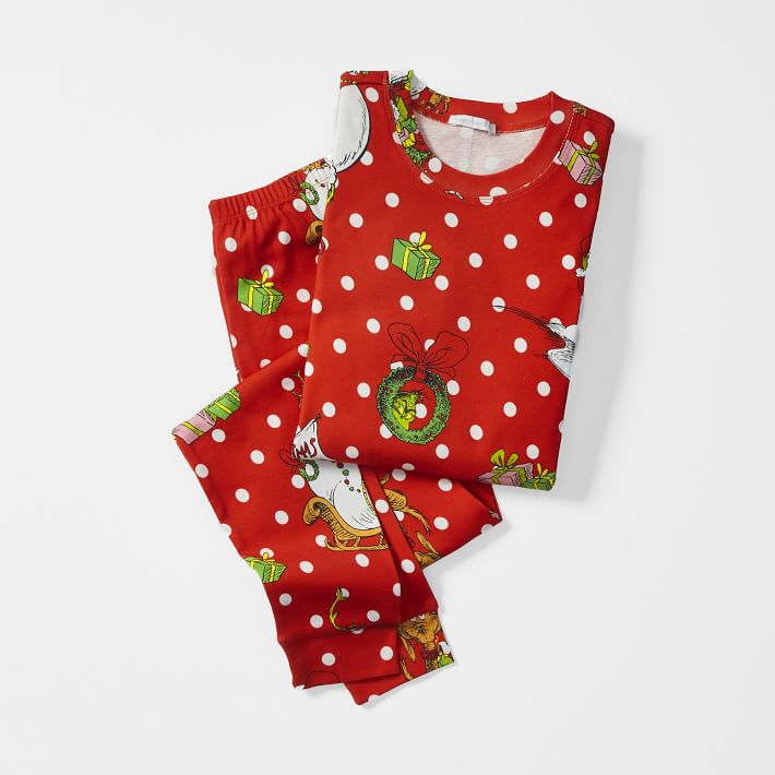 Dr. Seuss's The Grinch&#8482; Festive Organic Fitted Pajama Set