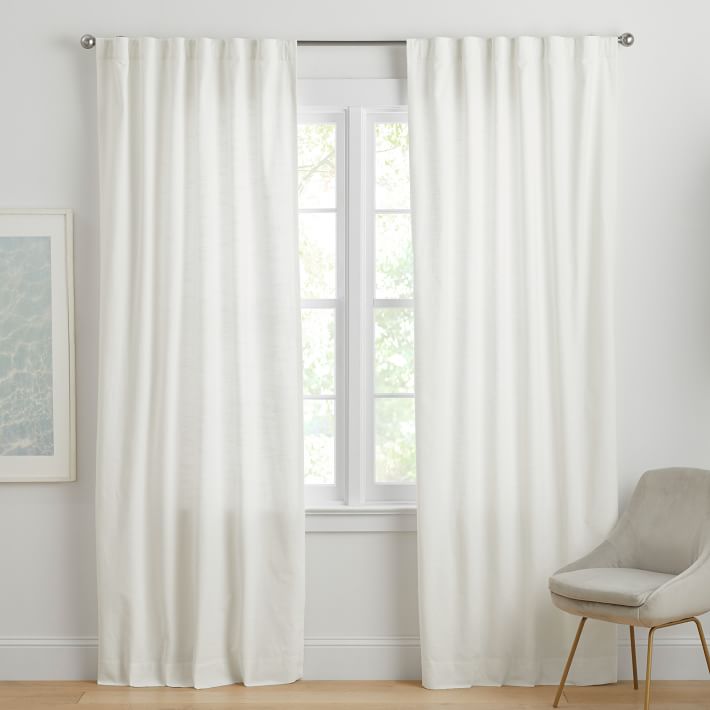Cotton Linen Curtain - 52&quot; Wide