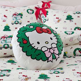 Hello Kitty&#174; Organic Flannel Holiday Duvet Cover