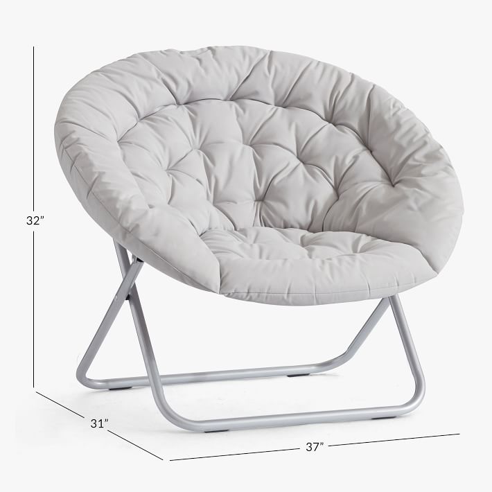 Grey circle outlet chair