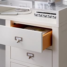 Customize-It Single Pedestal Acrylic Desk