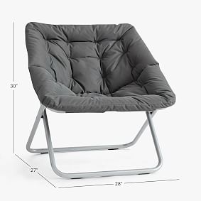 Solid Dark Grey Hang-A-Round Square Chair
