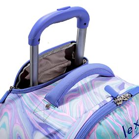 Jet-Set Pink/Purple Marble Recycled Carry-on Luggage