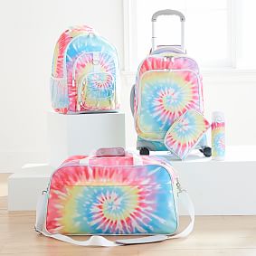 Jet-Set Rainbow Tie Dye Recycled Duffle Bag