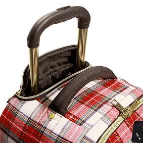 On The Go Red Plaid Carry-on Luggage