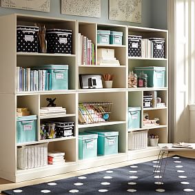 Stack Me Up Wall Bookcase with Mixed Shelf
