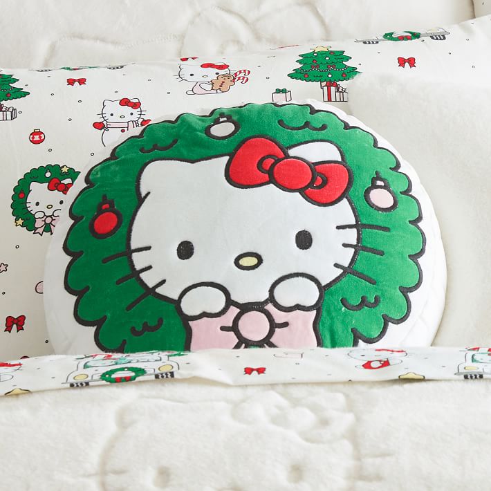 Hello Kitty® Wreath Pillow | Pottery Barn Teen