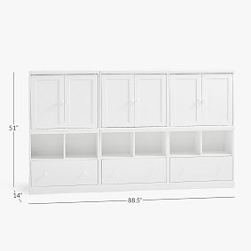 Cameron 3-Cabinet Wall System with Cubby Drawer Bases (88.5