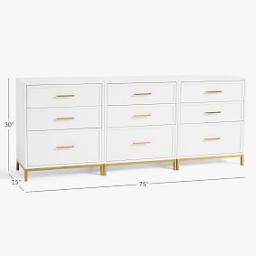 Blaire 3-Drawer Storage Cabinet, Set of 3 (75&quot;)
