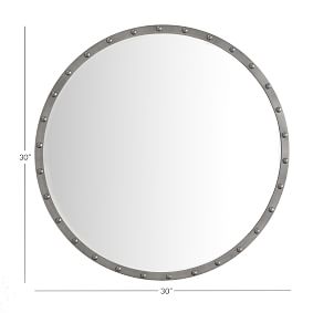 Round Metal Rivet Mirror