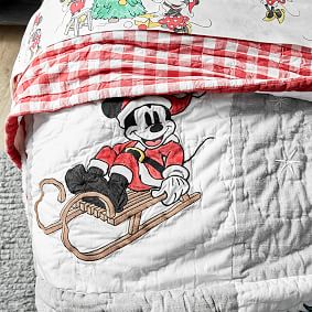 Disney Mickey Mouse Holiday Reversible Patchwork Quilt