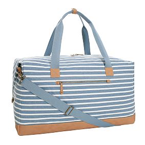 Northfield Light Blue Stripe Duffle Bag