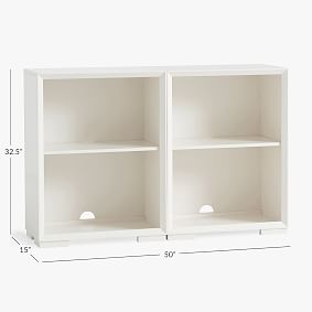 Callum Double 2-Shelf Low Bookcase (50&quot;)