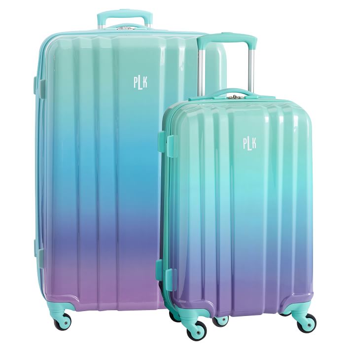 Channeled Hard-Sided Ombre Luggage Bundle, Set of 2