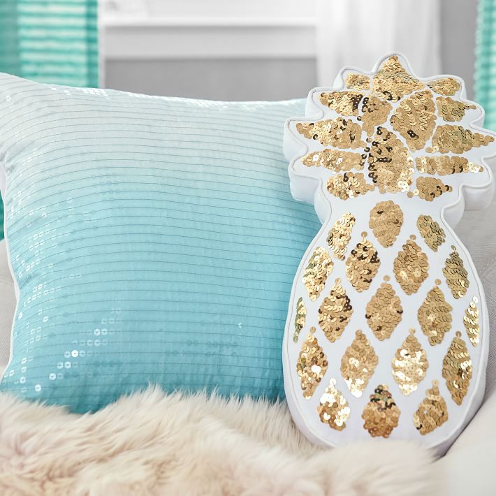 Pineapple cheap sequin pillow