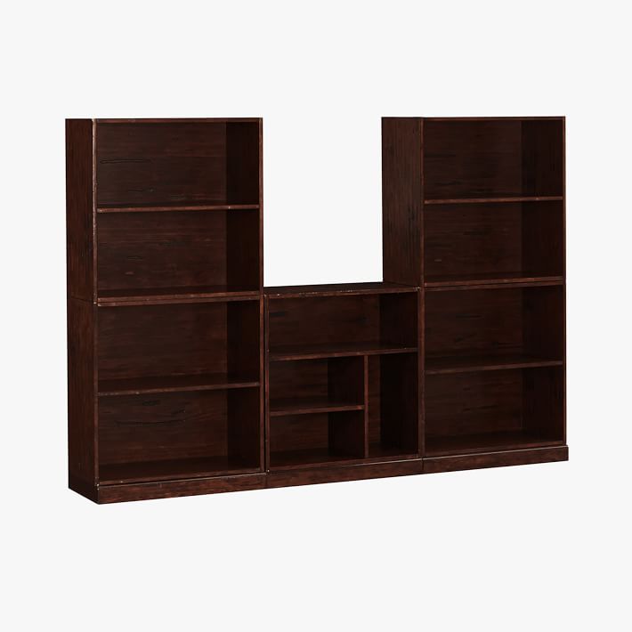 Stack Me Up Modular Wall Bookcase, Dark Espresso, UPS