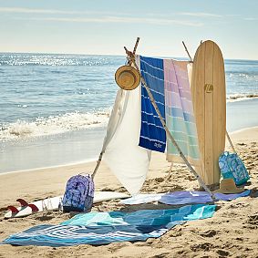 Tie-Dye Stripe Beach Towel