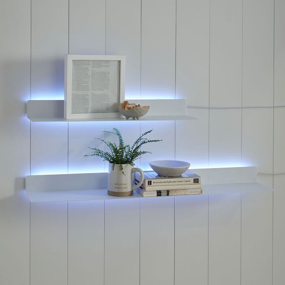 Backlit Wall Display Shelf - White
