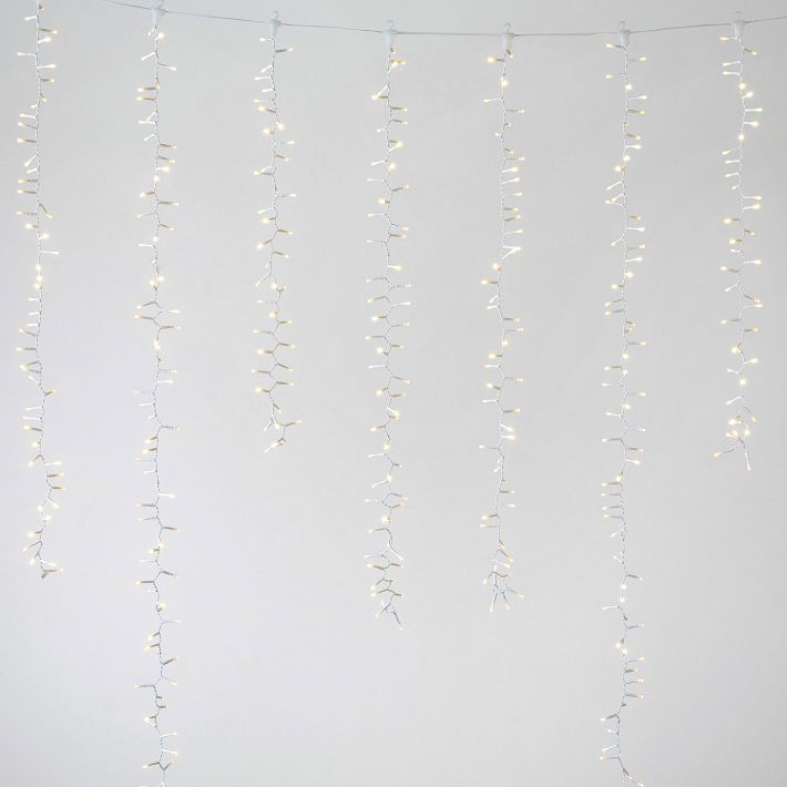 Tiered Waterfall Curtain String Lights
