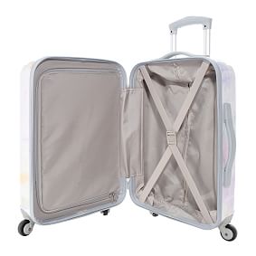 Channeled Hard-Sided Pastel Tie-Dye Checked Luggage