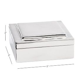 Silver Engravable Keepsake Square Box