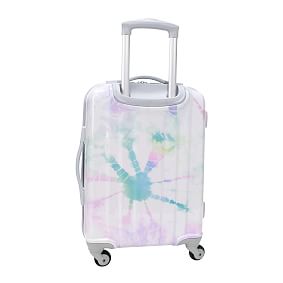 Channeled Hard-Sided Pastel Tie-Dye Checked Luggage