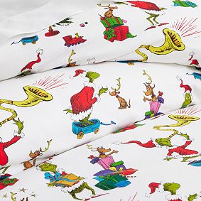 Dr. Seuss's The Grinch&#8482; and Max&#8482; Organic Flannel Duvet Cover