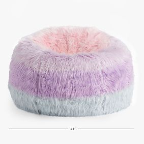 Jumbo Channel Rainbow Bean Bag Chair