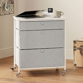 Rolling 3-Drawer Wide Cart