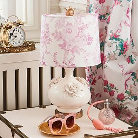 LoveShackFancy Pink Floral Table Lamp
