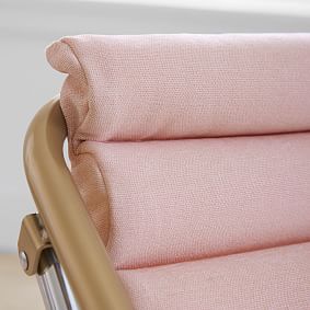 Chenille Plain Weave Washed Blush Sling Chair
