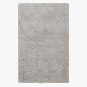 Ultra Plush Shag Wool Rug - Light Grey