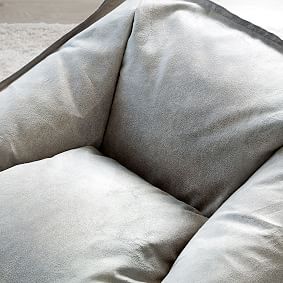 Textured Faux-Suede Storm Modern Lounger