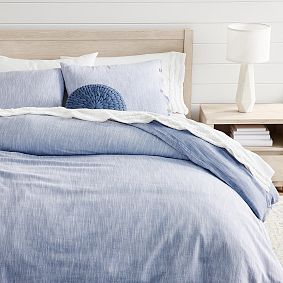 Button-Down Chambray Duvet Cover