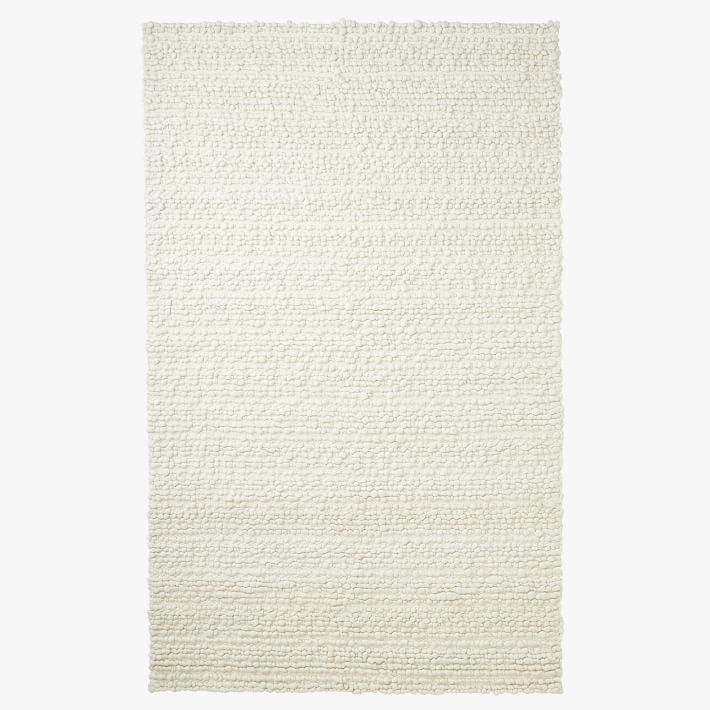 Undyed Wool Textured Loop Rug | Pottery Barn Teen