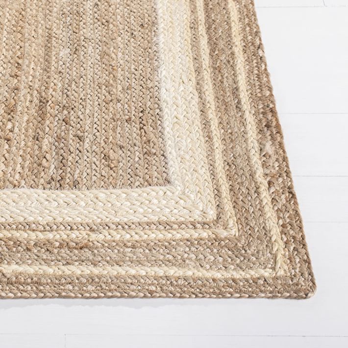 Natural Border Rug Ivory/Natural Border Jute Rug | Pottery Barn Teen