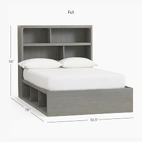 Store-It 6-Cubby Bed &amp; Storage Headboard Set