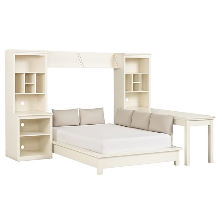 Stuff-Your-Stuff Platform Bed Super Set (Bed, Towers, Shelves &amp; Desk)