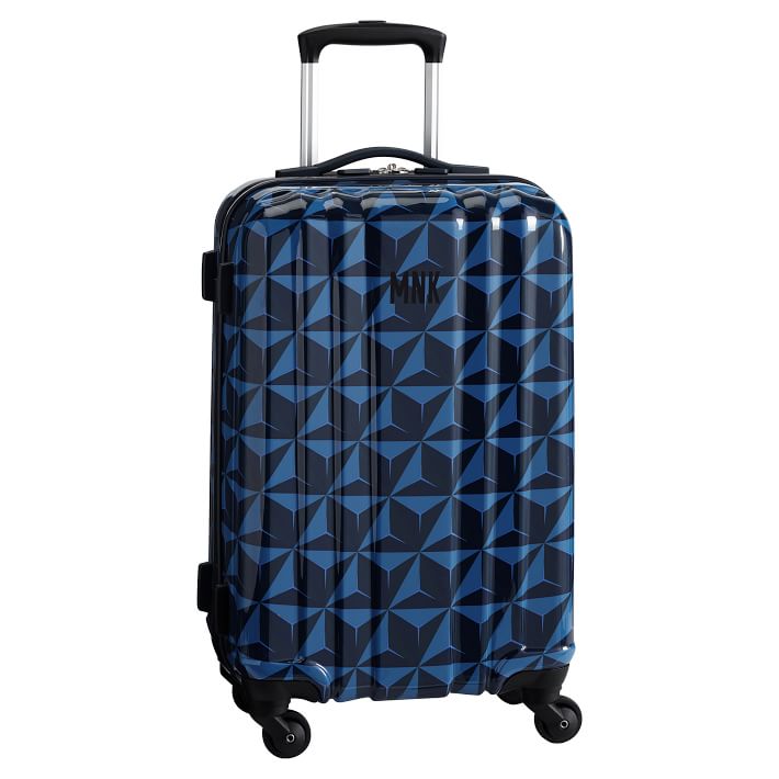 Channeled Hard-Sided Blue Pinnacle Carry-on Spinner