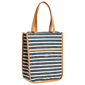 Northfield Navy Stripe Tote Lunch Bag